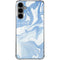 Blue Marbling Galaxy S24 Plus Clear Case